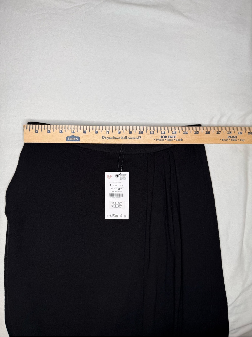 NWT Zara ZW Collection Asymmetrical
Midi Skirt Black Womens Large - Picture 8 of 14